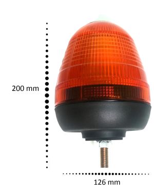 40 LED Warnleuchte Rundumlicht Bernstein Lampe 126mm 12V 24V 