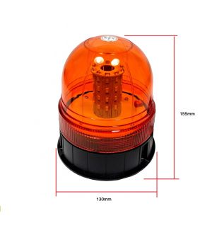 40 Led Warning Light Beacon Flashing Strobe Orange Magnetic Vacuum 130mm E9 12V 24V