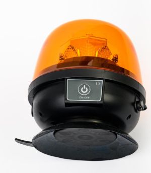 10 LED Warnleuchten Rundumlicht Orange Wireless Magnet Vakuum Lampe 130mm E9 12V 24V