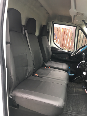 2+1 Seat covers for IVECO DAILY 2016+ Van Black Eco Leather
