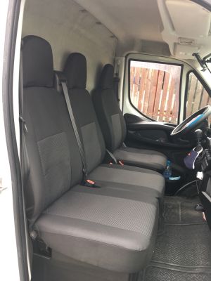 2+1 Seat covers for IVECO DAILY 2016+ Van Black Textile 