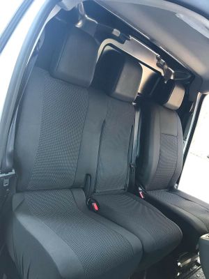 2+1 Seat covers for PEUGEOT EXPERT 2017+ Van Black Textile