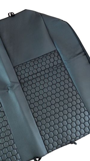 Bilklädsel för CITROEN JUMPER MK3 2006-2019 Van Svart Läder Textil