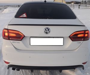 Spoiler för VW JETTA A6 2010-2017 Bil Bakspoiler Vinge Glansig Läppspoiler