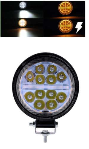 LED Runda Arbetsbelysning Extraljus Strålkastare Lampa 114mm 36W 12V 24V