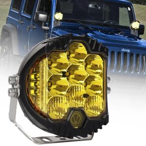 LED Runden Gelb Orange 160mm 45W Arbeitsscheinwerfer Für PKW LKW Traktor Lampe 12V 24V