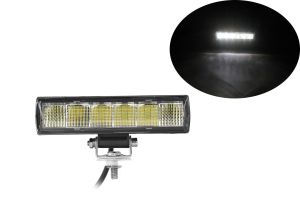 6 LED BAR 15.4cm 18W SPOT FLOOD Luces de Trabajo Lampara Proyector 10-30V  Luz Faro de inundación Auto Coche SUV 