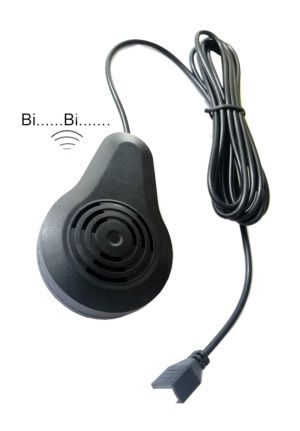 Voiture Auto Parktronic LED Parking Capteur 4 capteurs Universel Inverser Noir avec Système Audio Alerte 