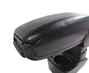 FORD FIESTA 2009-2017 Car Auto Armrest Centre Console Arm Storage Box Black Leather