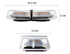 72 LED Feux Stroboscopique Gyrophare Feu de Pénétration 8 modes clignotants Lampe Clignotant Ambre 12V 24V E9