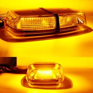 72 LED Luces de Advertencia Estroboscopicas Luz Intermitente 8 modos intermitentes Lampara para Camion Ambar 12V 24V E9