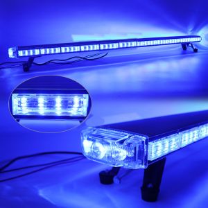 COB LED Feux Stroboscopique Gyrophare 97.5cm Feu de Pénétration Lampe Clignotant Bleu 12V 24V