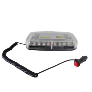 24 LED BAR Luces de Advertencia Estroboscopicas Luz Intermitente 28cm Lampara para Camion Ambar 12V 24V con  Magnetica 